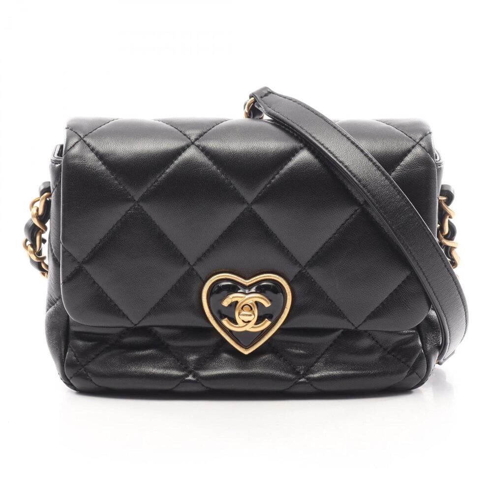 Chanel MatelassΓ© Heart Lock Shoulder Bag/Handbag, Lambskin Leather, Women's, ...